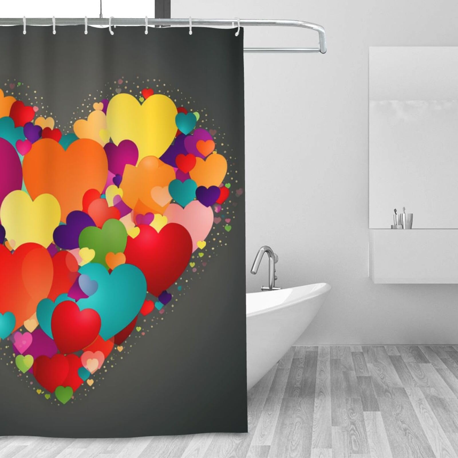 Rideau de douche en tissu anti-moisissure lavable et étanche 183 x 183 cm