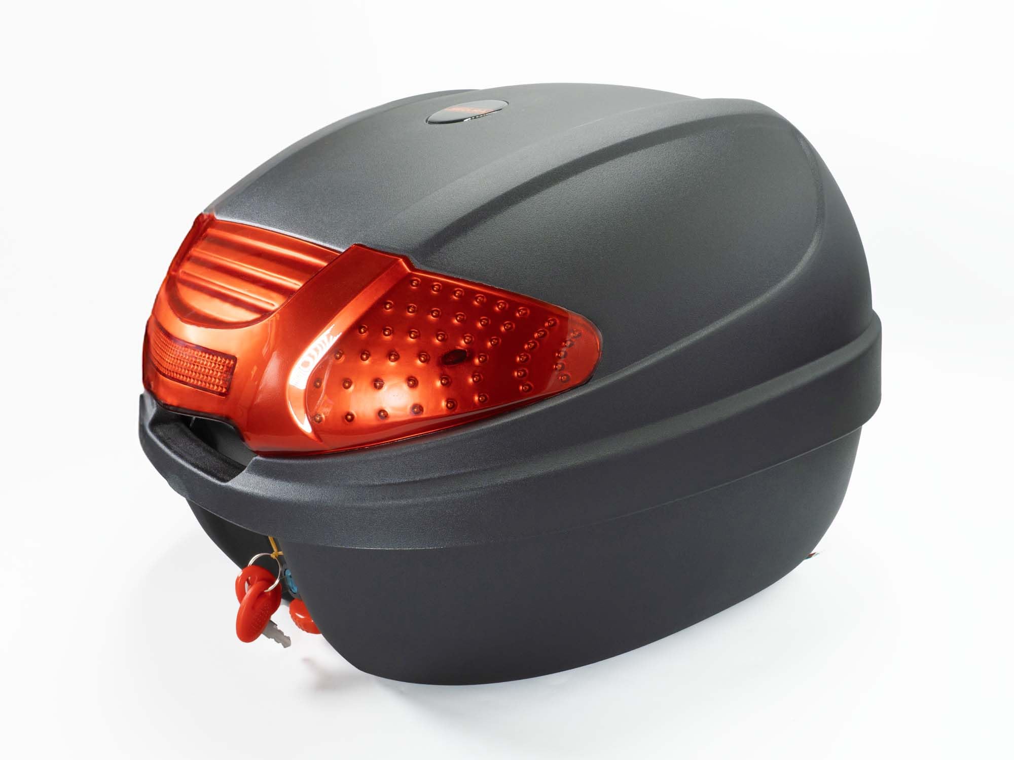 Secura Topcase Motorradkoffer schwarz 32 L abschließbar mit Rücklicht
