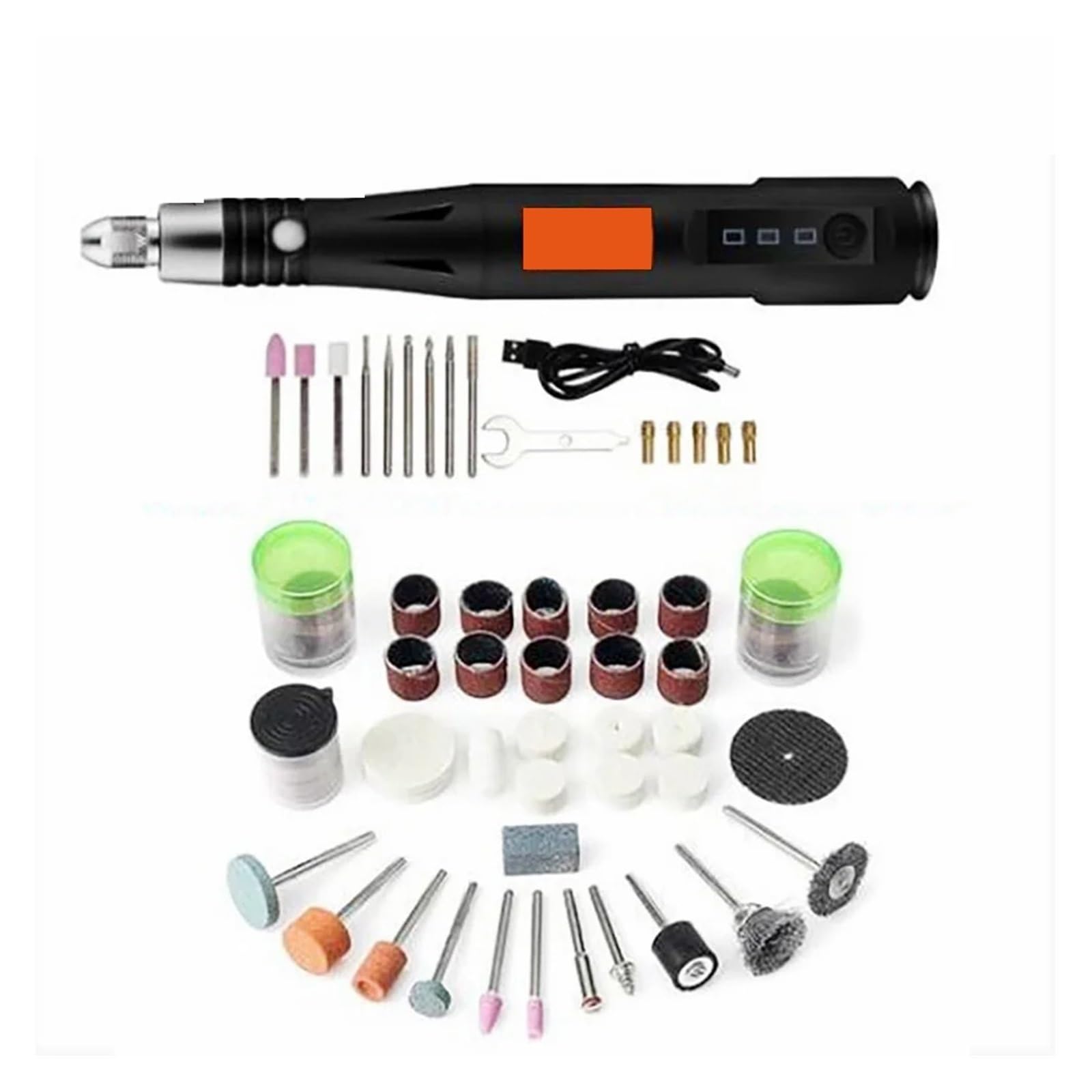 Wiertarka Elektryczna Szlifierka Grawer Pen Grinder Mini Elektryczne Narzędzie Obrotowe Zestaw Narzędzi DIY Intuicyjne, Proste Sterowanie(Set B)