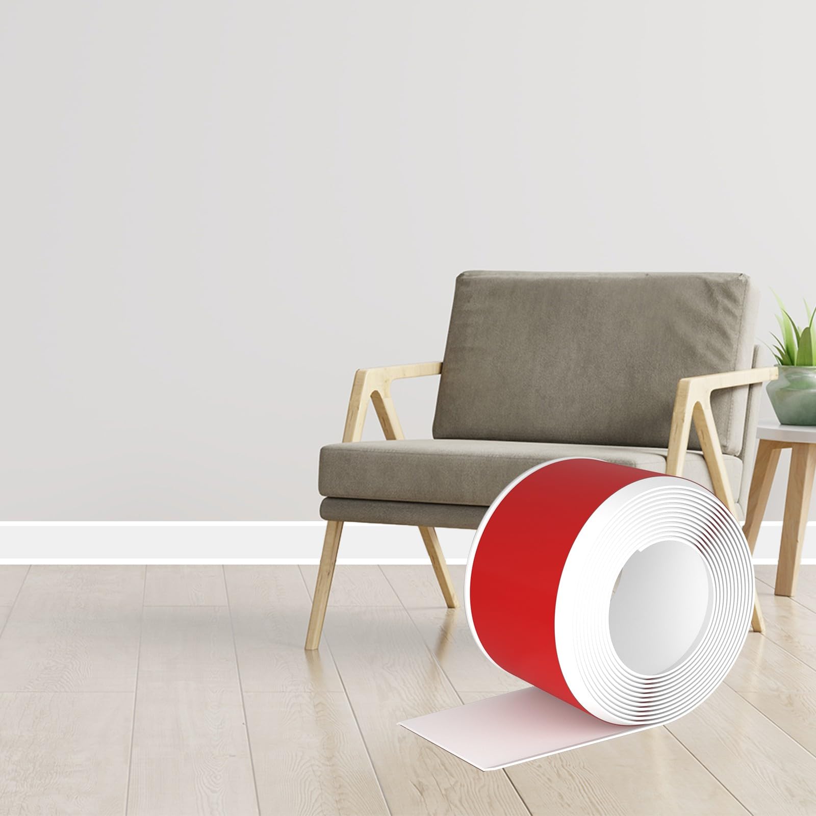 Rodapies Autoadhesivo Ancho Flexible Blanco 100x20mm 6M Pvc Zocalo