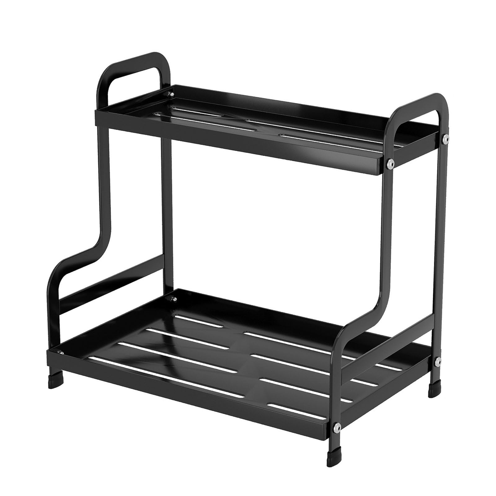 Limtula Space Saving Iron Coffee Mugs Holder 2 Tiers Rusts Resistant Shelf Countertop Storage Rack for Cosmetics and Makeup Home Storage Solution