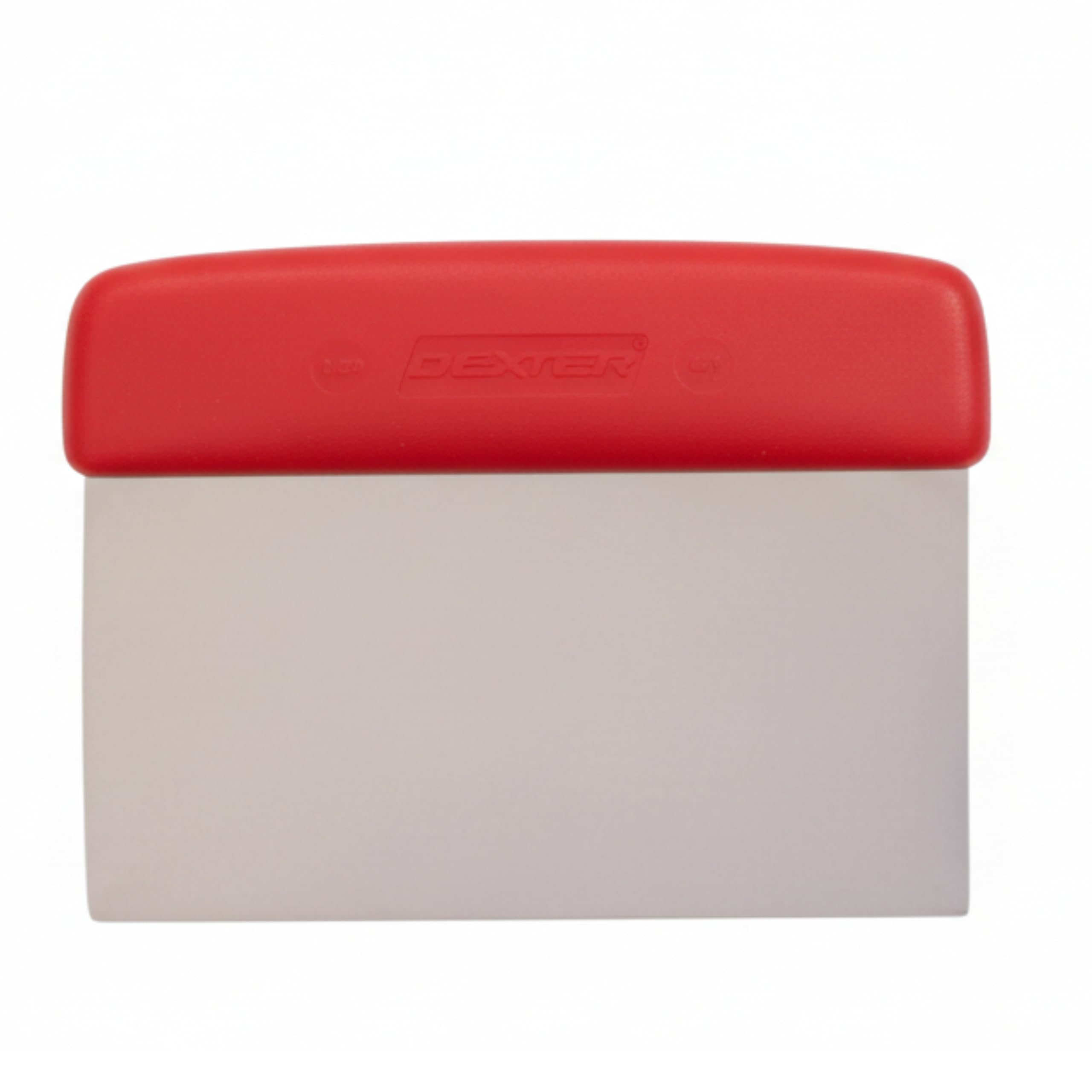 Dexter-Russell 6” x 3” Dough Cutter & Scraper – 17303R, Stainless Steel Blade, Slip-Resistant Red Handle, Sanitary Seal, NSF Certified, Made in the USA