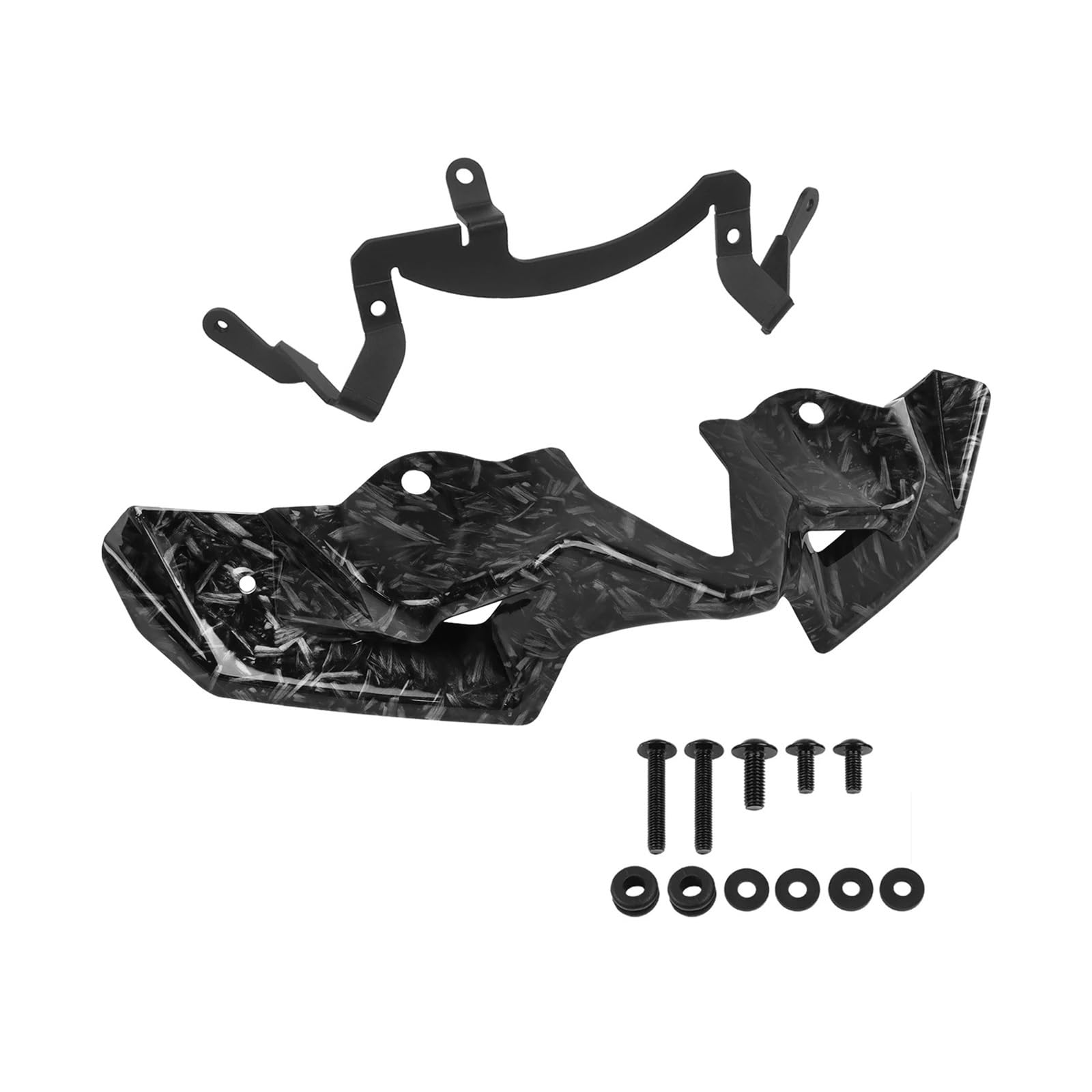 Piezas De Motocicleta para Kawasaki Z900 Z 900 2020-2024 Alerón Delantero Aerodinámico Alerones Delanteros Desnudos Kit Deflectores De ala Aerodinámicos Alerón Moto(Forging Pattern)