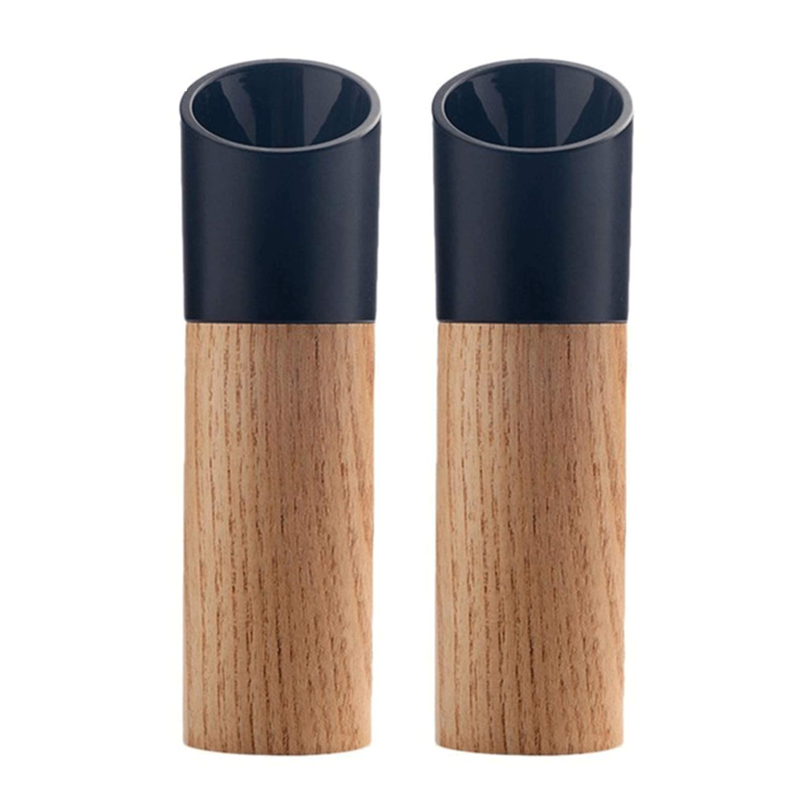 Moulin à poivre en bois et sel de table avec broyeur réglable lot de 2