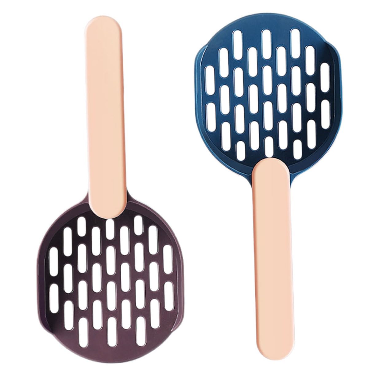 Beavorty 3 Set di Piccola Paletta per Lettiera per Gattini Paletta per Lettiera per Animali Domestici Design a Mezzo Robusto Materiale ABS/caffè Facile da Usare 2 Pezzi*3