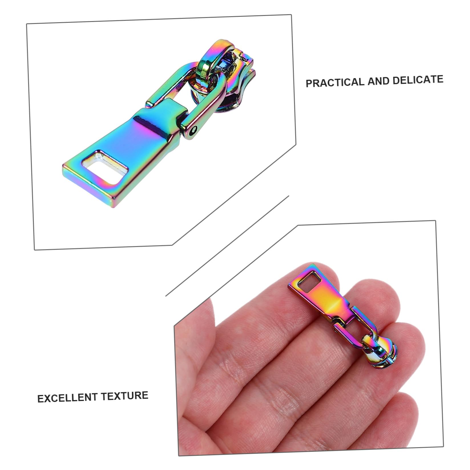 Tofficu 30piezas Tiradores De Cremallera Metálicos Coloridos Para Ropa y Equipaje Accesorios De Repuesto Para Mochilas y Proyectos De Manualidades