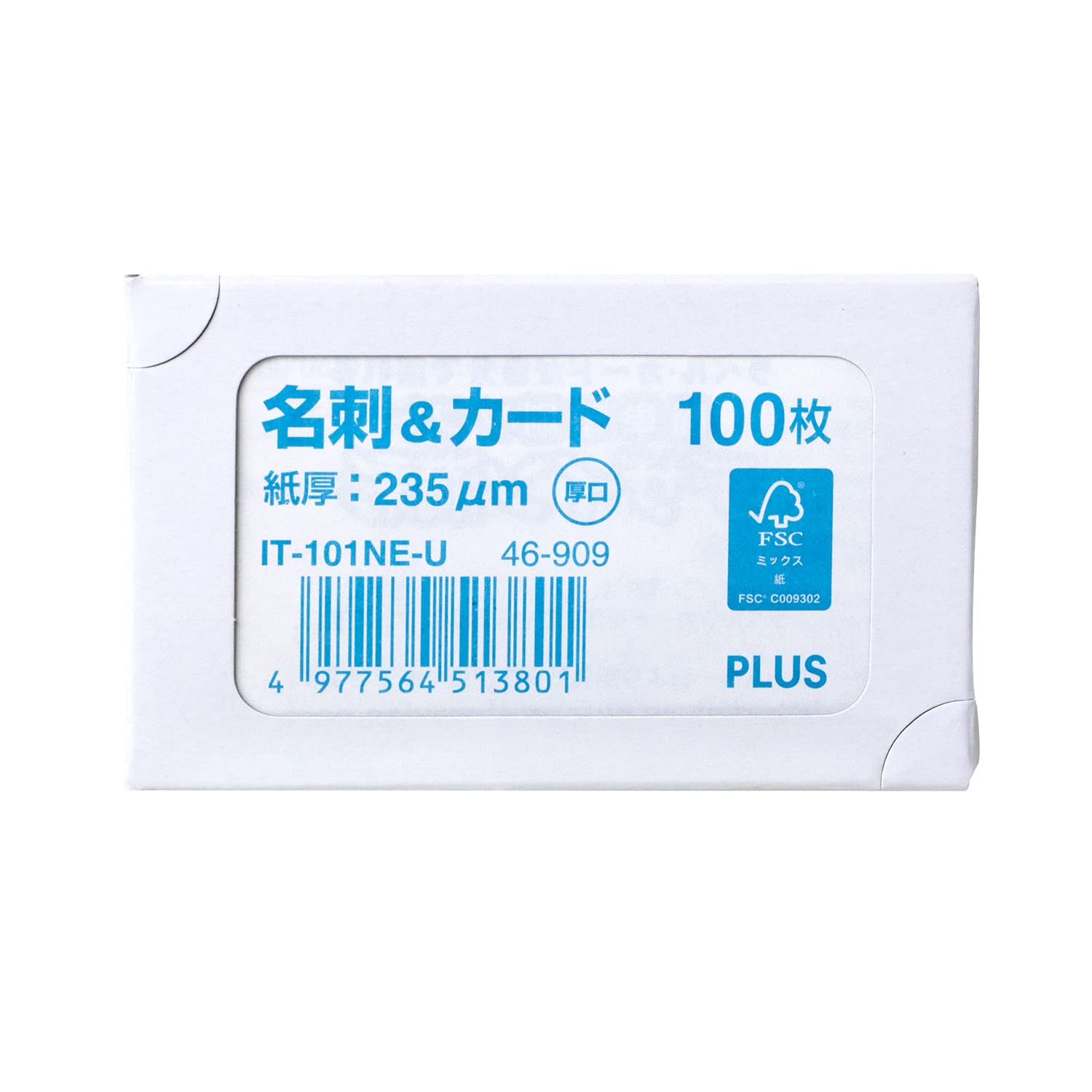 Amazon | プラス 名刺用紙 マルチカード 名刺 厚口 100枚 46-909 IT