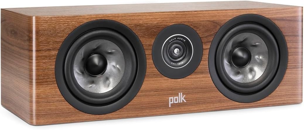 Polk Audio Reserve Series R300 Compact Center Channel Speakers for Home Theater, Dynamic Audio, 1" Pinnacle Ring Tweeter & Dual 5.25" Turbine Cone Woofers, Hi-Res Certified, Wall Mountable, Brown