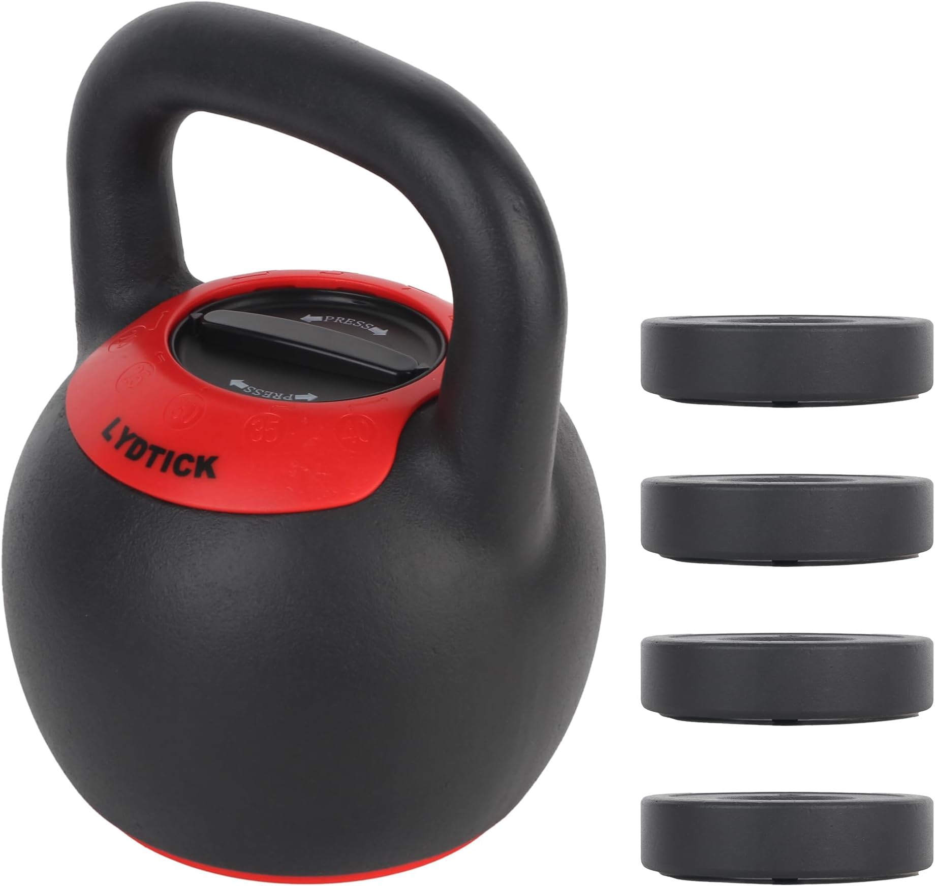 5 In 1 Adjustable Kettlebell 40LB Kettlebells Weights Set for For Strength Training Home Gym Workout Equipment