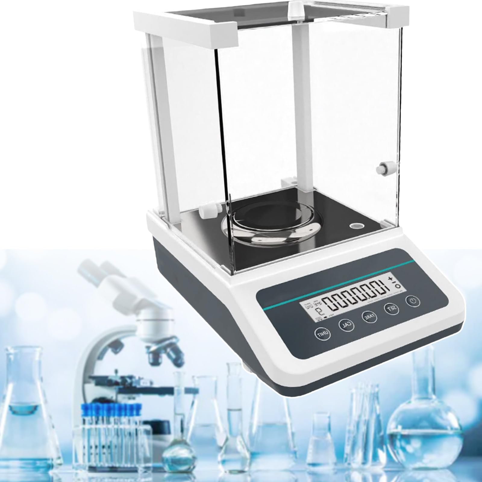 Balance De PréCision 0,0001 G, Balance Analytique NuméRique, Balance De Laboratoire, Balance Scientifique Pour Bijoux, Avec Conversion D'Unité, Comptage, Tare, Fonctions ZéRo,0.1mgx120g