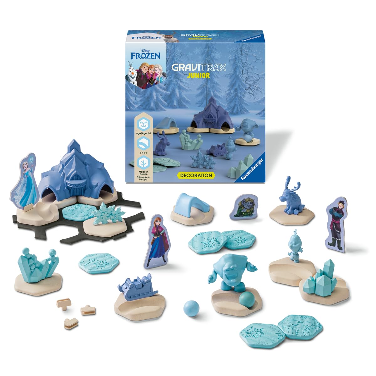 Ravensburger Gravitrax Junior Reine Des Neiges - Set Extension 33 Pièces - Circuit Billes Dès 3 Ans