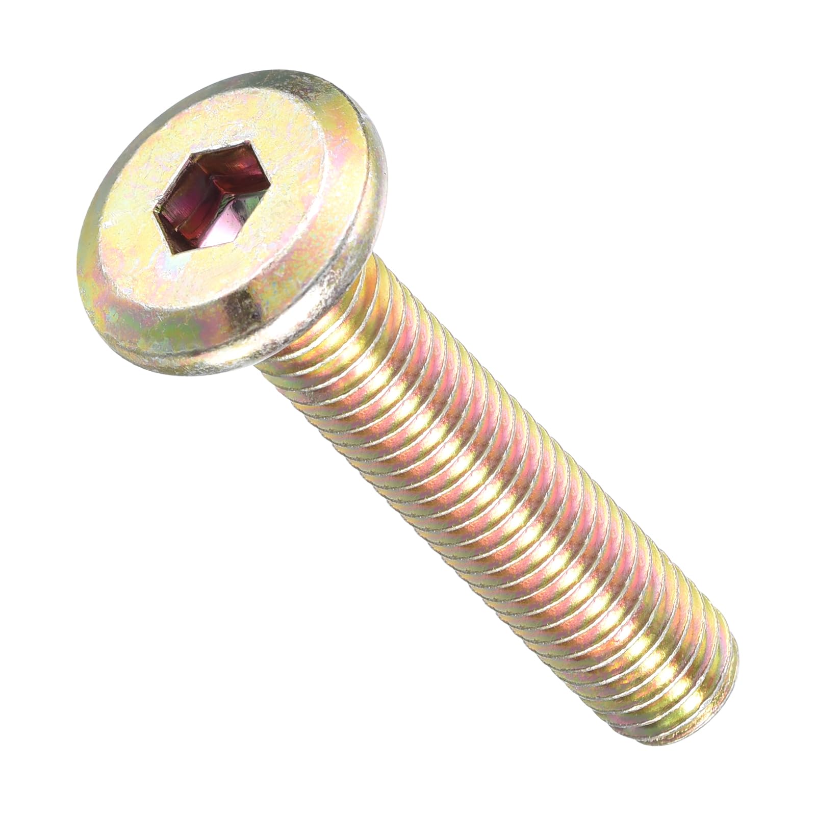 METALLIXITY Flat Head Hex Socket Cap Screws Bolts(M8-1.25x40) 10Pcs, Steel Hex Socket Furniture Bolts Screws