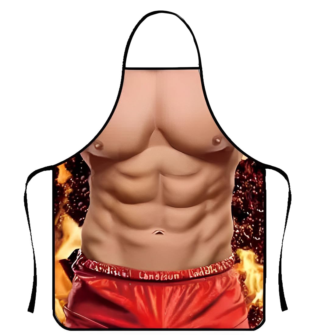 KOQAIIZ Delantal cocina, Hombre musculoso, novedoso divertido delantal adultos hombres para cocina fiesta barbacoa, bromas divertidas regalo para decoración divertida despedida soltero