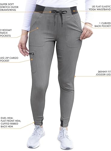 Miniatura 4 de Adar Pro - Conjunto médico moderno para mujer - Camiseta médica moderna con cuello en V y pantalón médico, pantalón de yoga