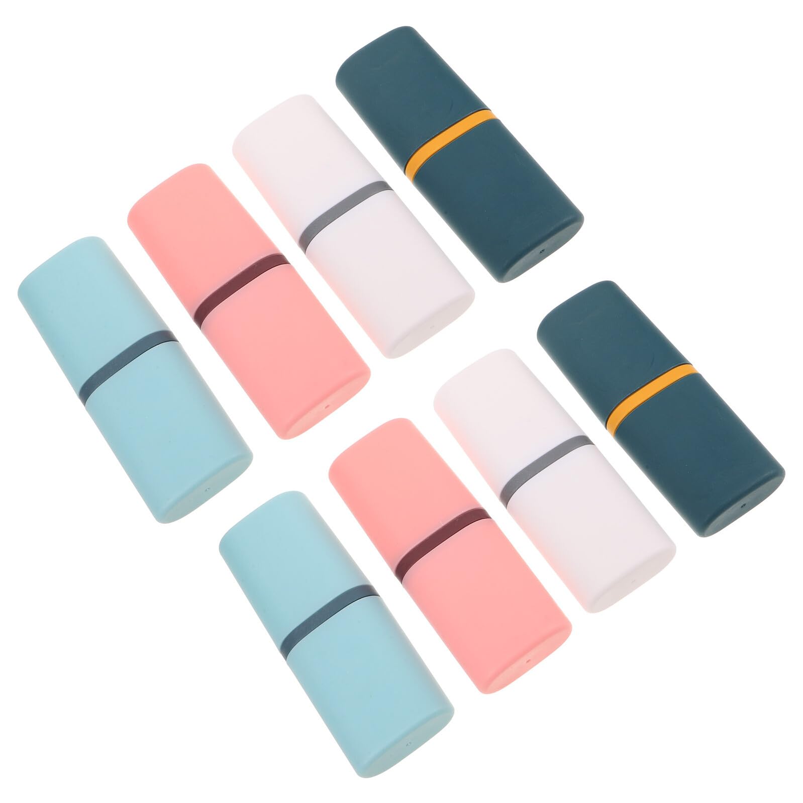 8 pezzi Porta Spazzolino e Dentifricio da Viaggio con Tazza Custodia Compatta e Portatile per Campeggio Scuola Affari Organizer Igienico per Bagno