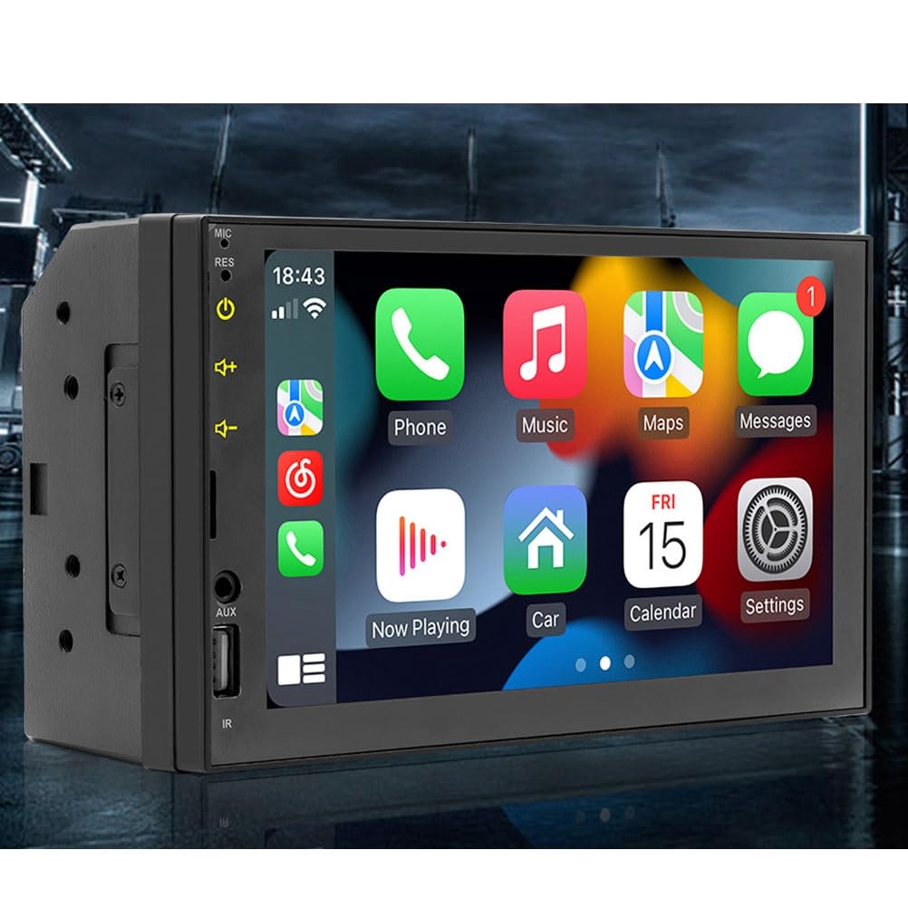 Pantalla táctil de coche de 7 pulgadas con cable CarPlay Android Auto Radio portátil Bluetooth MP5 FM Receptor Audio el host