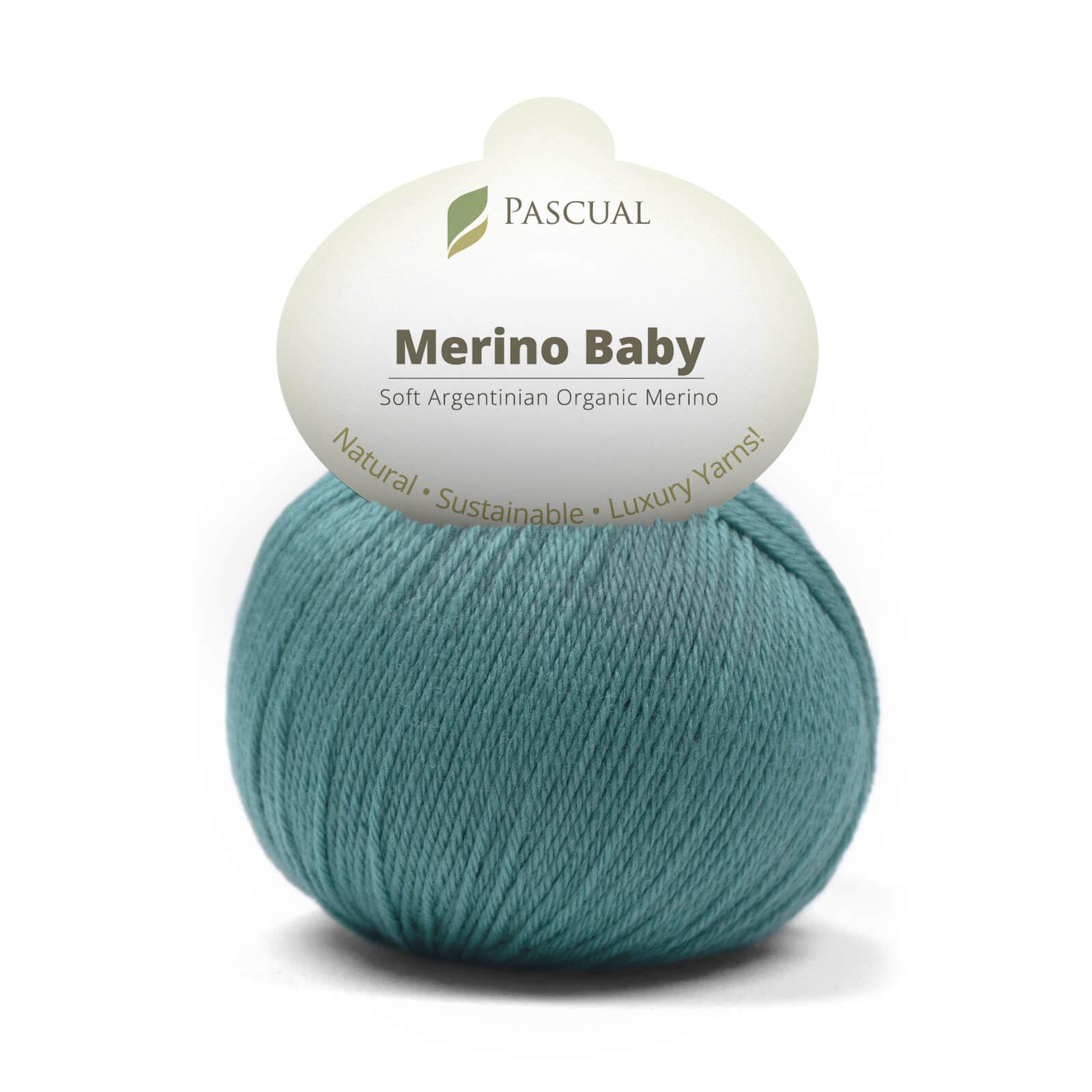 PASCUALI Merino Baby|Strickwolle aus 100% Schurwolle aus Merino, Merinowolle zum Stricken und Häkeln, SET: 4 Knäuel - 200 g, Farbe: Graublau 328