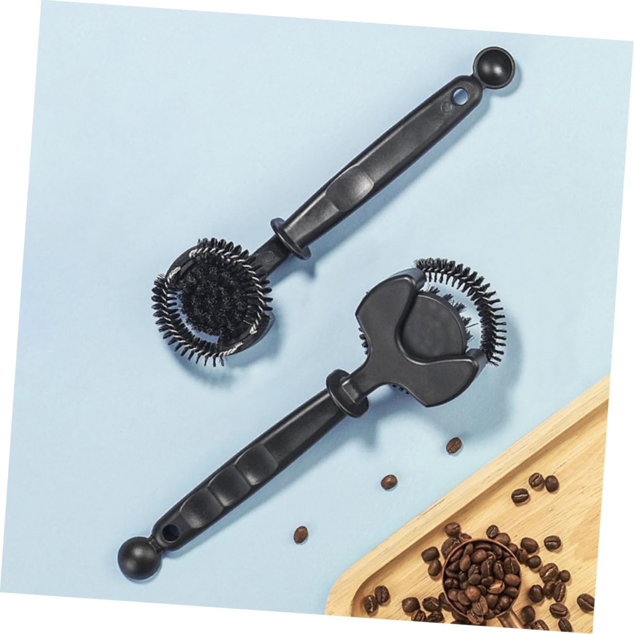 Cabilock 3 Piezas Cepillo De Limpieza Para Cafeteras Verter Tazas De Espresso Pastillas De Limpieza Máquina De Café Expreso Cuello De Cisne Removedor De Cal Líquido Limpiador Black Abs