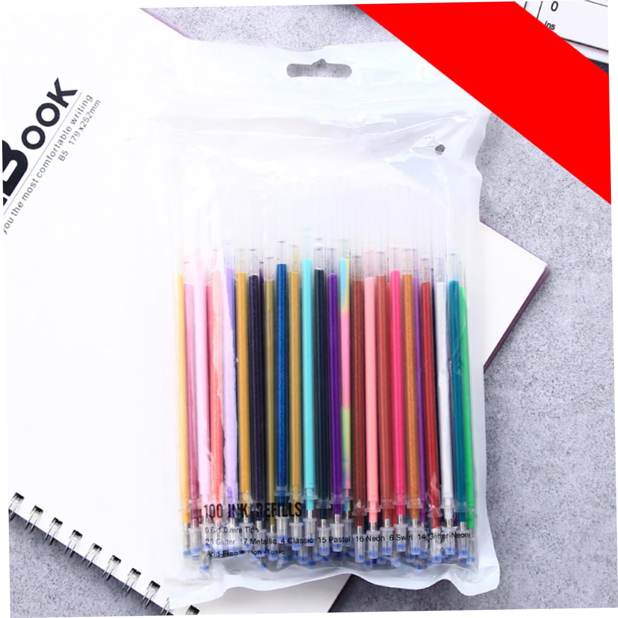 NUOBESTY 3pièces Recharge De Stylos Gel Couleurs Pailletées Métalliques Et Néon Pour Colorier Artisanat Doodling Et Scrapbooking Recharge Universelle Pour Stylos à Encre