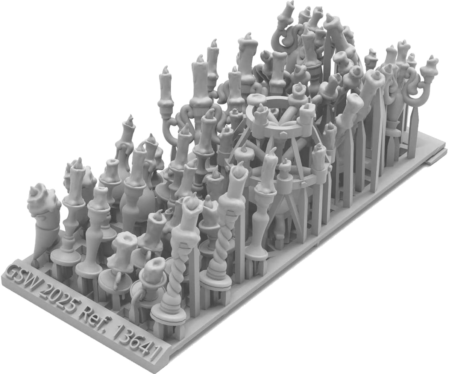 Green Stuff World 3D Printed Resin Bits - Candle Holders​ 1:48-1:35