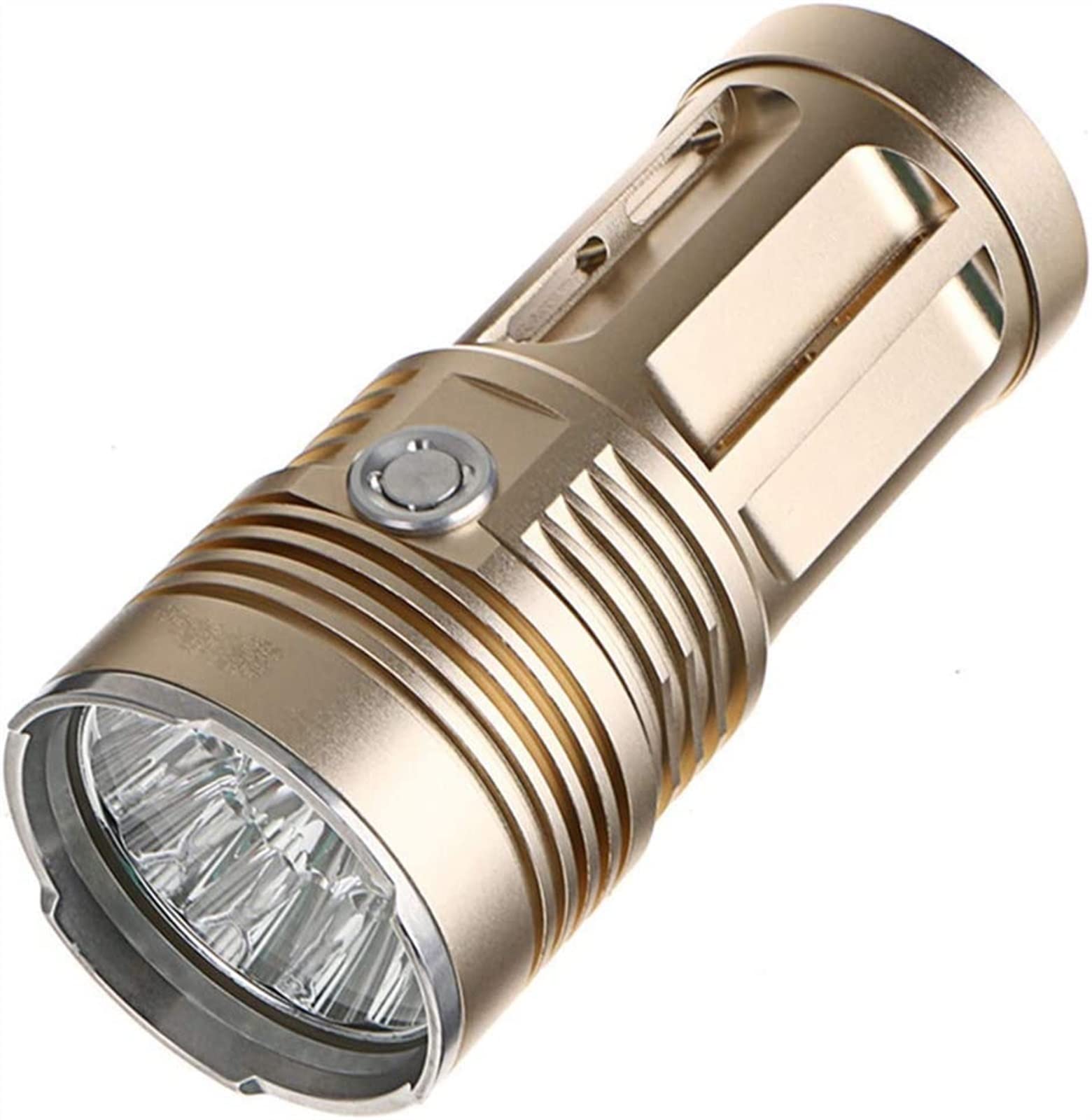 Lampe de poche puissante Super Lumi design doré haut de gamme
