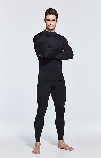 [テスラ] コンプレッションウェア ハイネック メンズ 裏起毛 [防寒・軽量保温・伸縮性] 秋 冬用 長袖 コンプレッション 上 アンダーシャツ スポーツインナー コールドギア 防寒インナー シャツ タートルネック - 2