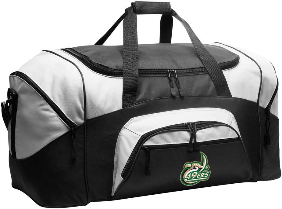 UNCC Suitcase Duffle Bag or Suitcase - Large University of North Carolina Charlotte Duffel Gift Idea for Her or Him (Green)