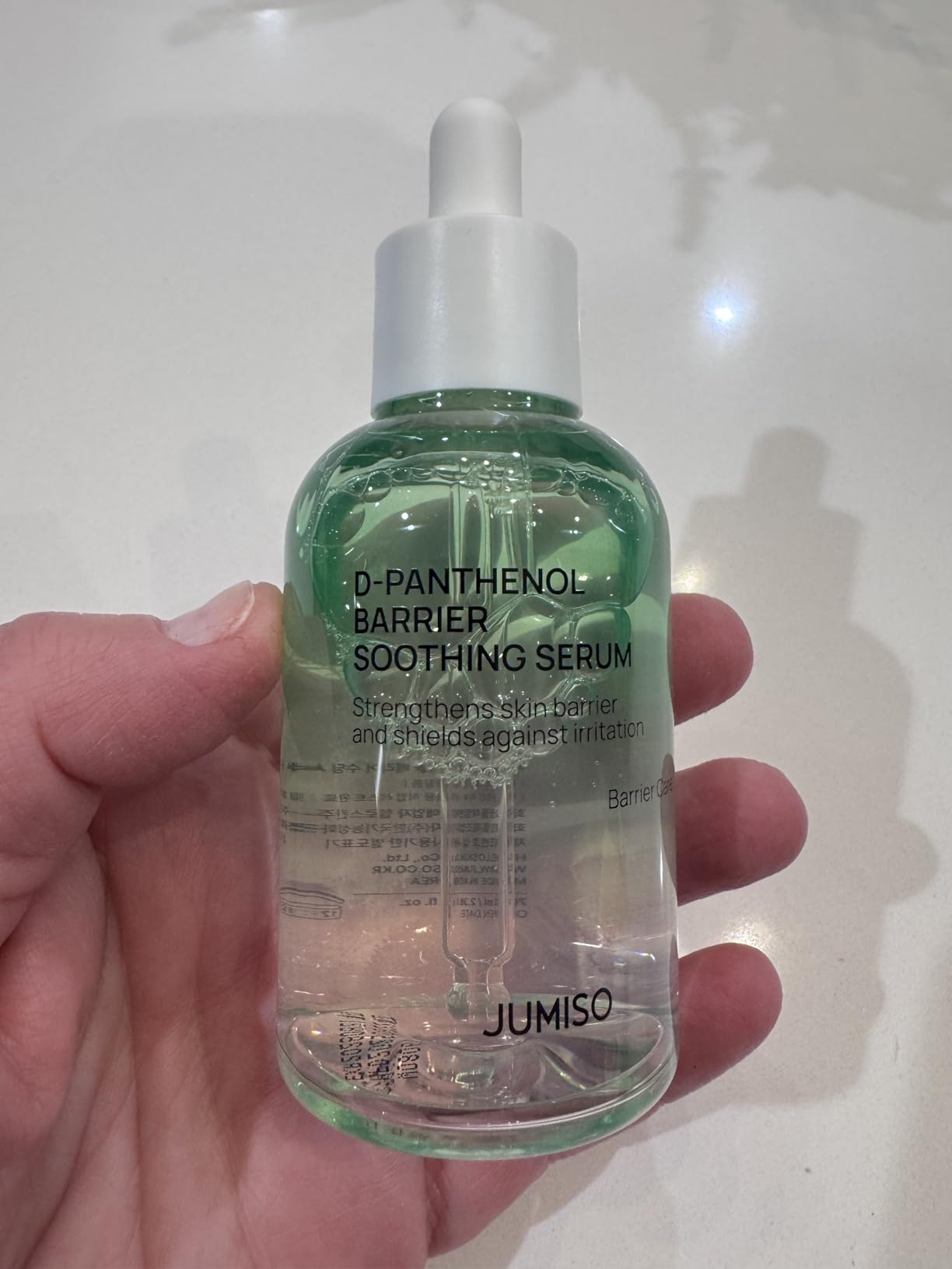 JUMISO D-Panthenol Barrier Soothing Serum (70ml/2.37oz) – Korean 10 Types Hyaluronic Acid Cooling Face Serum for Oily Acne Prone & Sensitive Skin, Centella Niacinamide Gentle BHA, Fragrance-Free