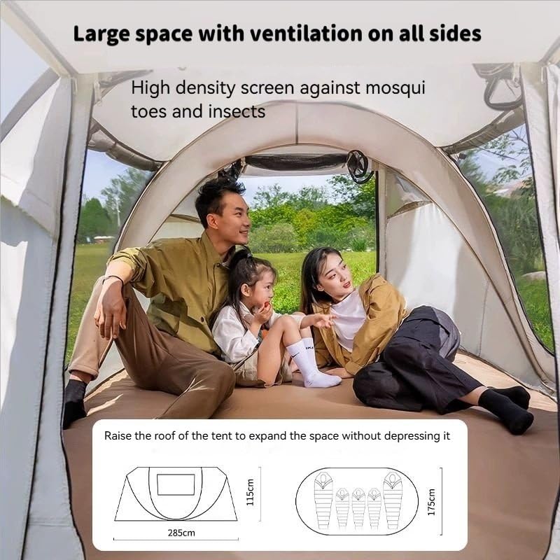 Carpa automática pop up para 5-8 personas ligera y resistente miniatura 5