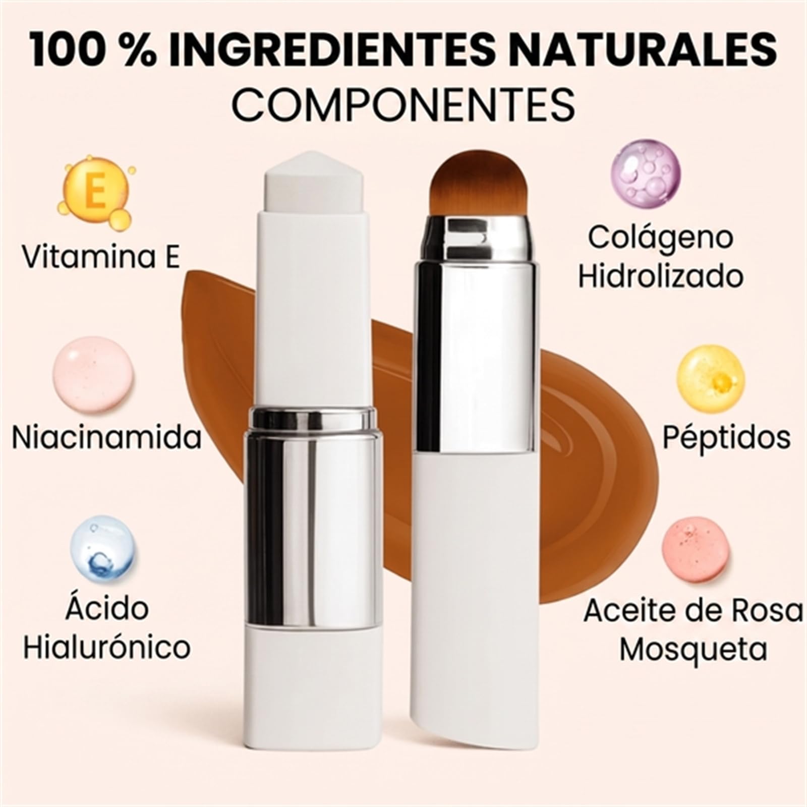 Elyra Base de Maquillaje en Stick 2 en 1 con Corrector