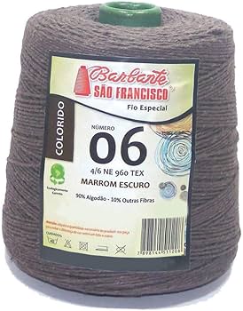 クラフト・布製品 hir0.to.maron Barbante São Francisco N 6 705m Diversas Cores Disponiveis (MARROM