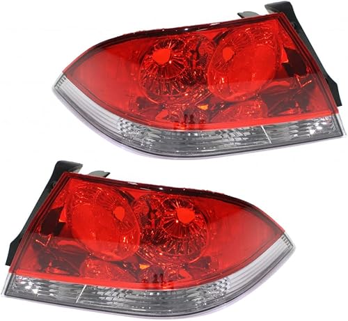 KarParts360 Juego de luces traseras Mitsubishi Lancer 2004 05 06 2007 para el lado del conductor y del pasajero  Modelo ESLS  Sedán  MI2800119 +