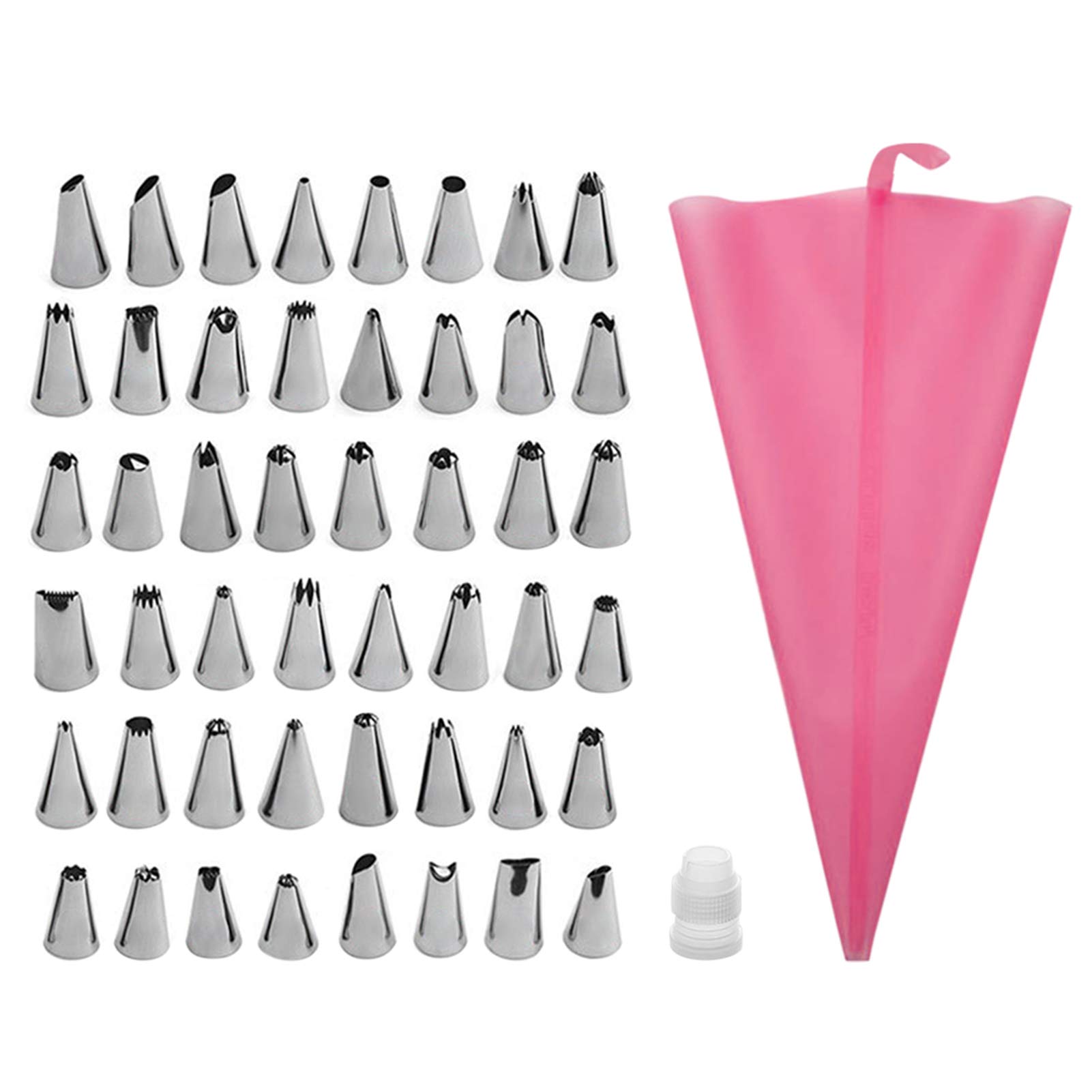 Cake Decor Stainless Steel Cake Decorating Supplies Cake Turntable 50PCS/Set DIY Cream Tools