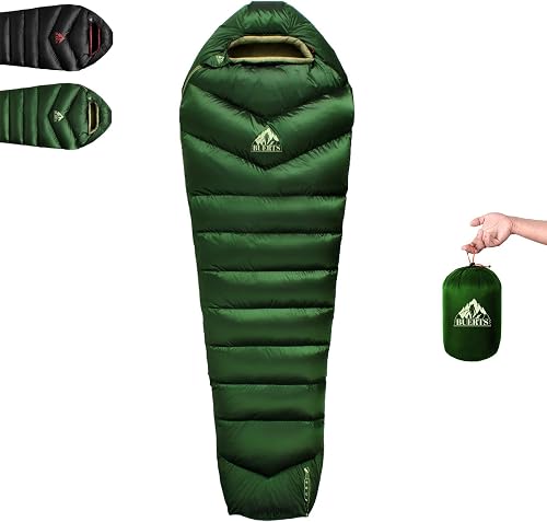 Down Summer Sleeping Bag, 620FP, Sleeping Bag, Small Pack Size, Camping Sleeping Bag Suitable for Adults and Teenagers, Hiking, Camping and Other Outdoor Activities. with Compression Sack.