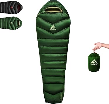 Down Sleeping Bag Winter All-Season Sleeping Bag Outdoor Suitable for Adults and Children Outdoor Camping Hiking with Compression Bag