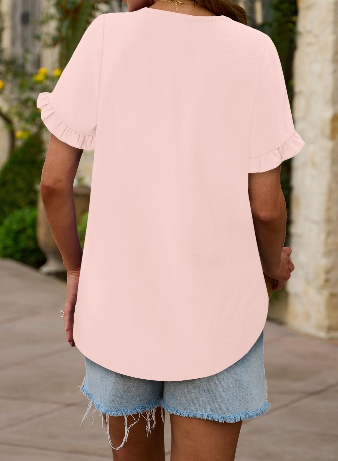 CRAZY GRID Women's Shirts Summer Casual Crewneck Short Sleeve Blouses Cute Floral Print Tunic Tops - Image 4