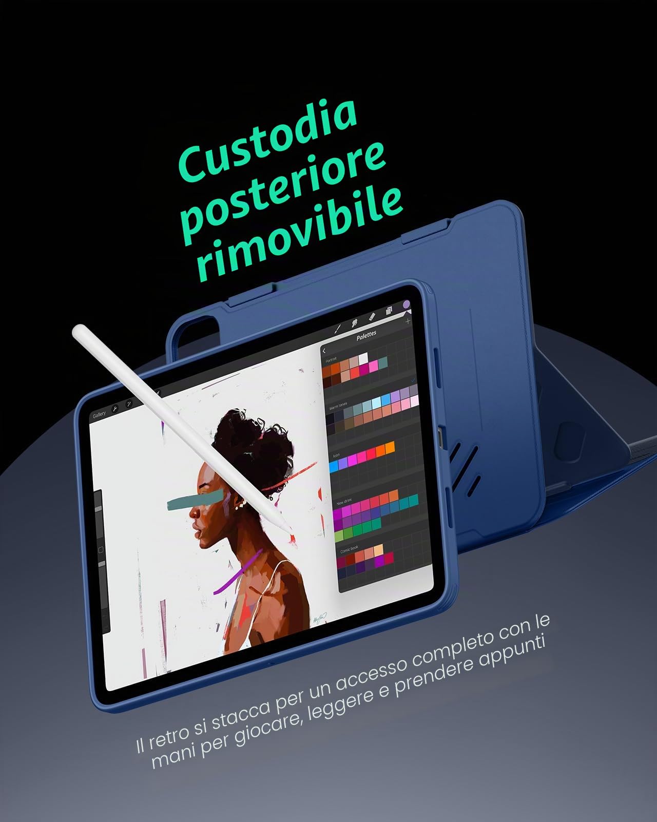 ESR Custodia per iPad Pro 12.9 (6a/5a Generazione, 2022/2021), Blu