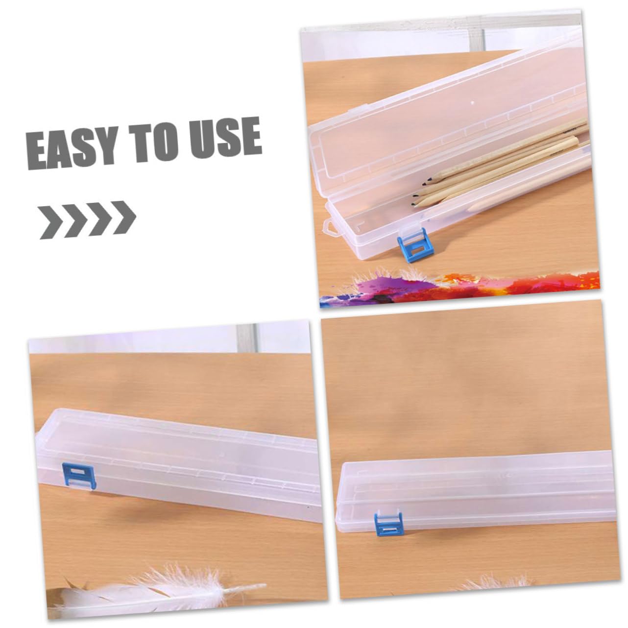 Uonlytech 4 Set Astuccio Per Pennelli Trasparente Chiaro Custodia Per Pennelli Organizer Per Contenitore Di Stoccaggio Mestiere Pittura Piccolo Plastica 4 Pezzi*4