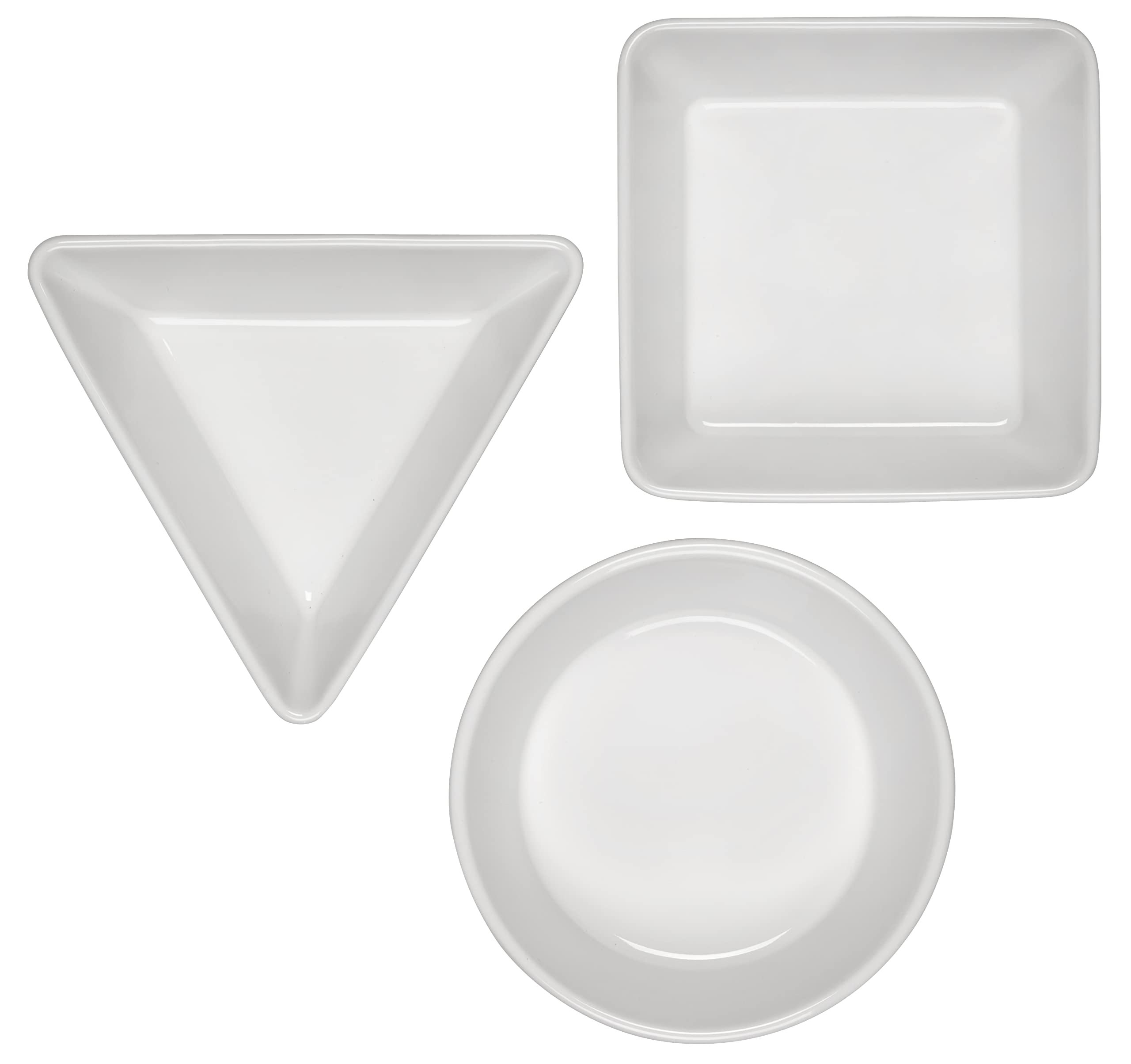 Amazon.com: Le Creuset Stoneware Set of 3 Tapas Dishes, White