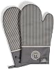 MasterChef Oven Mitts Heat Resistant, Set of 2 Baking Gloves, Machine Washable Cotton Kitchen Mittens for Stove Cooking & BBQ Grilling, Hot Proof Pot Holders, One Size Fits All, Earth Grey