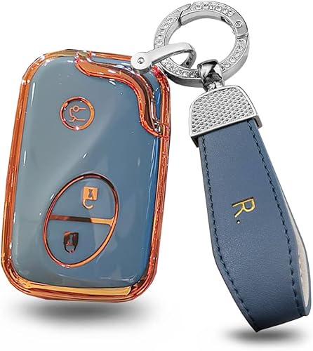 Miniatura 8 de ontto Funda elegante para llavero de 3 botones para Lexus GS300 RX350 RX450h IS350 IS350 IS250, Beige