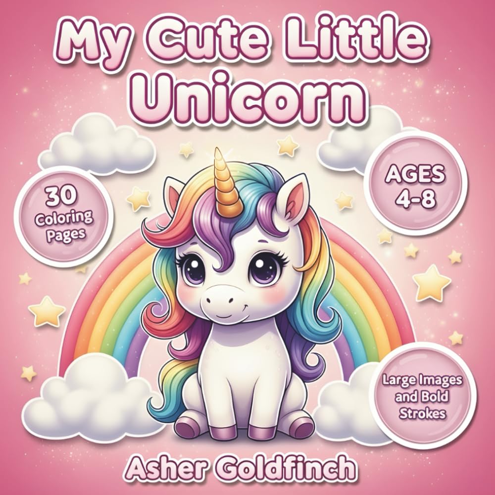 My Cute Little Unicorn Coloring Book: Cute Unicorns & Ponies (Amazing Cute Unicorn)