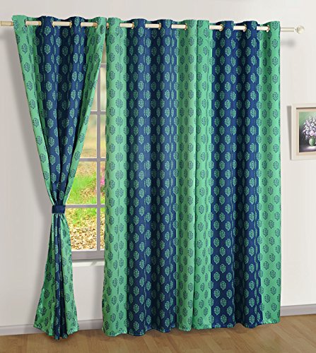 Image of Swayam 80% Blackout Polyester Long Door Curtain for Living Room & Bedroom | 9 Feet | Room Darkening Curtain with Eyelets | Pack of 1 | Solid Design - Beige