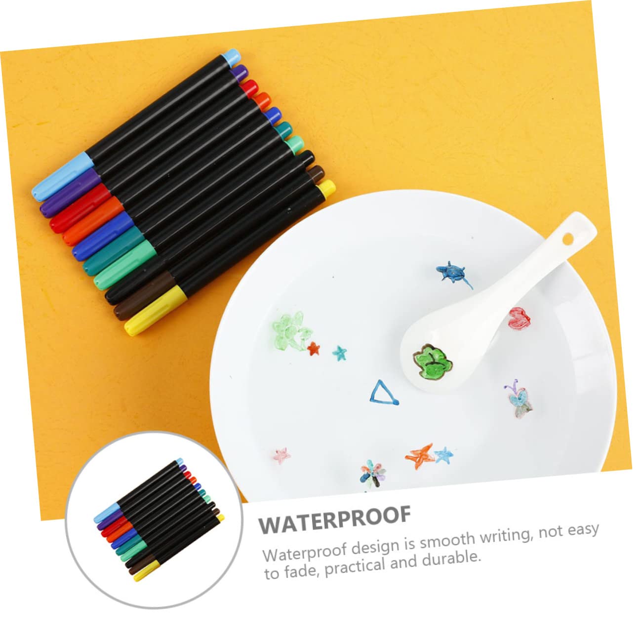 Lurrose 40pièces Stylos De Peinture Flottants Pour Garçon Fille Marqueurs Aquarelle à Eau Créatifs Pour École Et Activités Manuelles