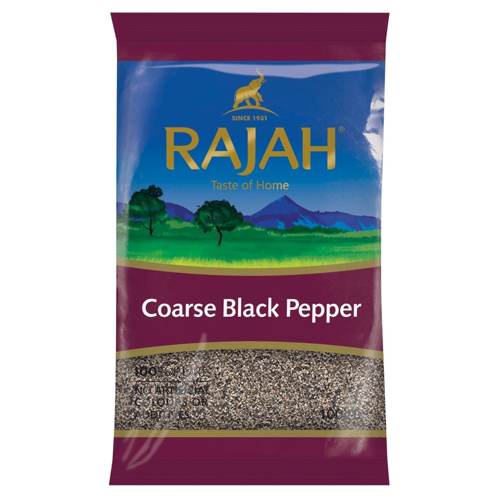 Rajah Spices Coarse Black Pepper | Black Pepper | Pepper | Piper Nigrum | (100g)