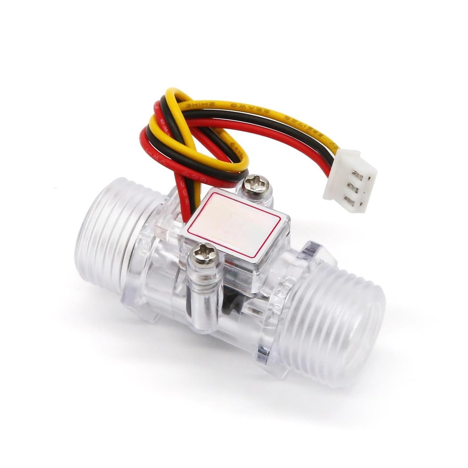 MKHQST Flowmeter 2pcs S201C Hall-effect Water Flow Sensor 1/2-inch Transparent/Visible Switch Meter For Purifiers And Dispensers(Transparent)