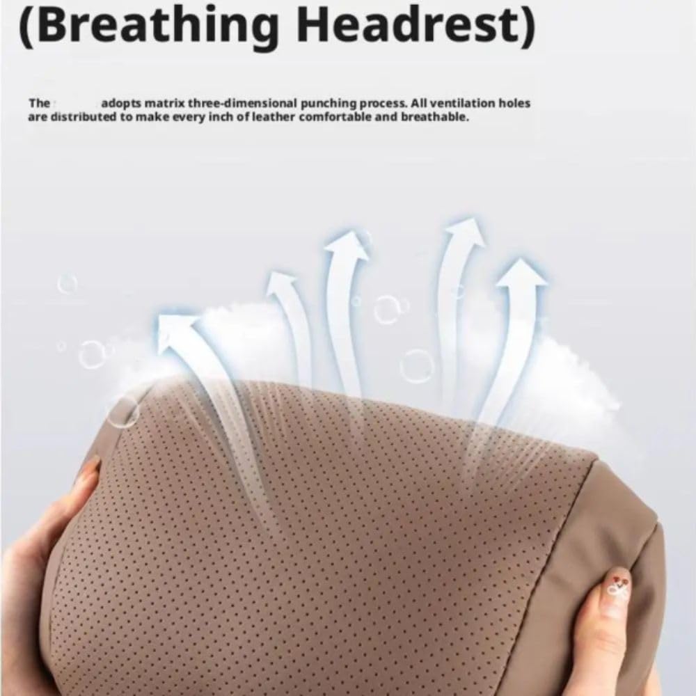 Cuscino di supporto ergonomico per auto, cuscino poggiatesta regolabile, morbido materiale traspirante, riduce l'affaticamento del collo per guidatori e passeggeri, comodo accessorio da viaggio