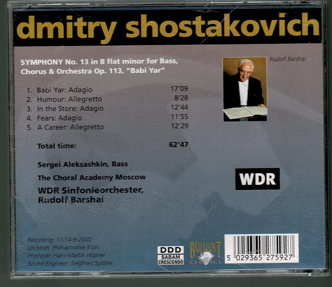 SHOSTAKOVICH SYMPHONY 13