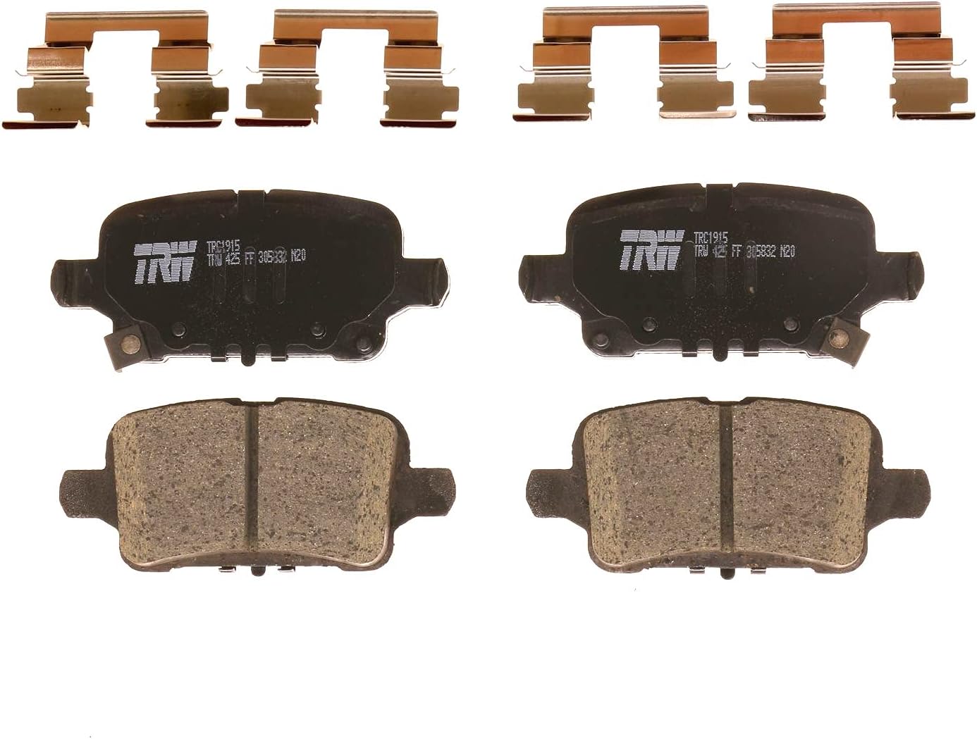 TRW Pro TRC1915 Disc Brake Pad Set For Chevrolet Equinox 2018-2019, Rear, And Other Applications