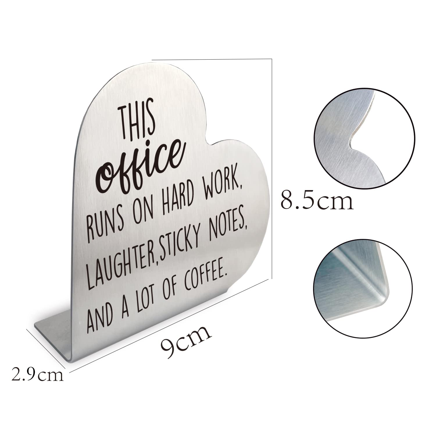 Funny Coffee Station Desk Sign - 'Today's Good Mood' Humorous Office Plaque For Coworkers (3.9x6.3 INCH) - View #7